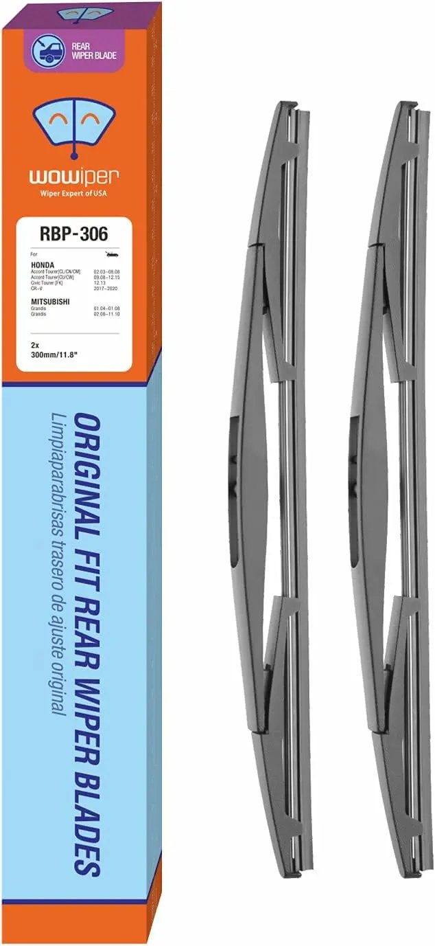For Genuine Honda 76730-TRN-H01 CRV 2017-2021 Rear Windshield Wiper Blade Replacement, Exact Fit for CR-V 2017 2018 2019 2020 2021 Rear Wiper Arm, WOWIPER Car Wipers, 300mm - 12" + 12 inch (set of 2)
