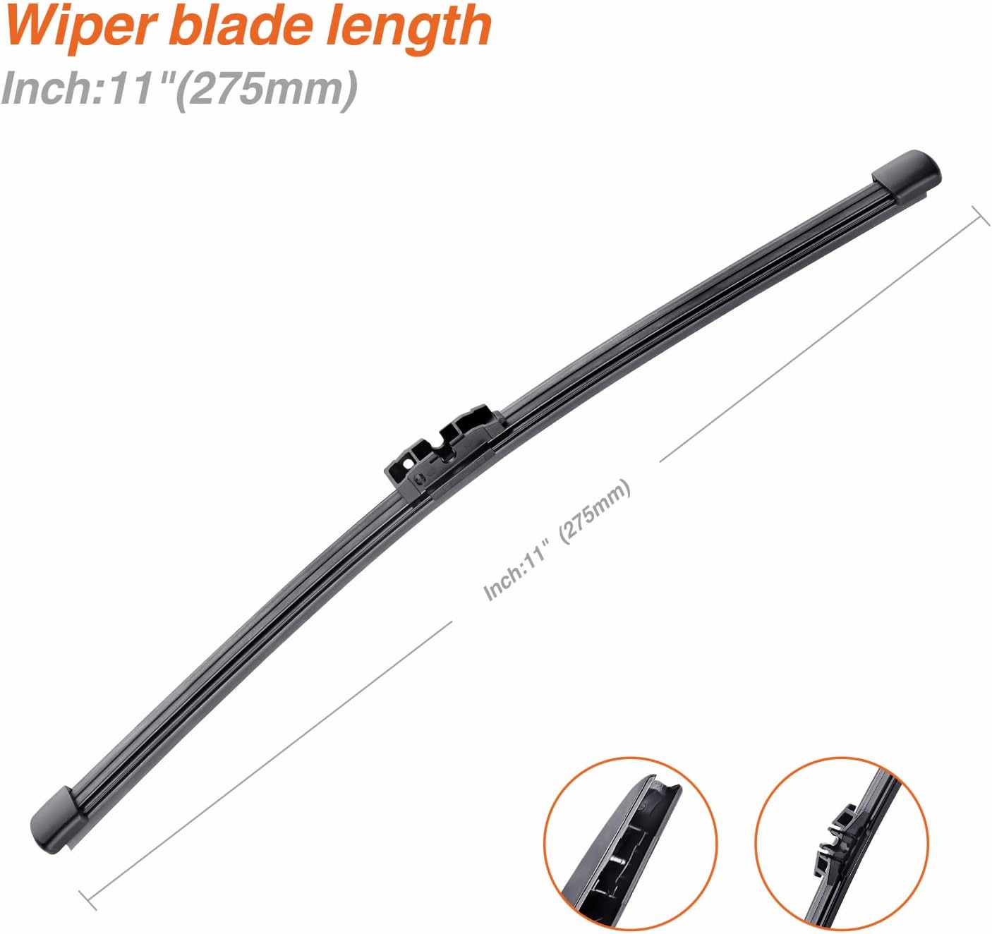 WOWIPER OEM Replacement Wiper Blades For Ford Escape 2013-2019 (28''+28''+11'' for Pinch Tab)