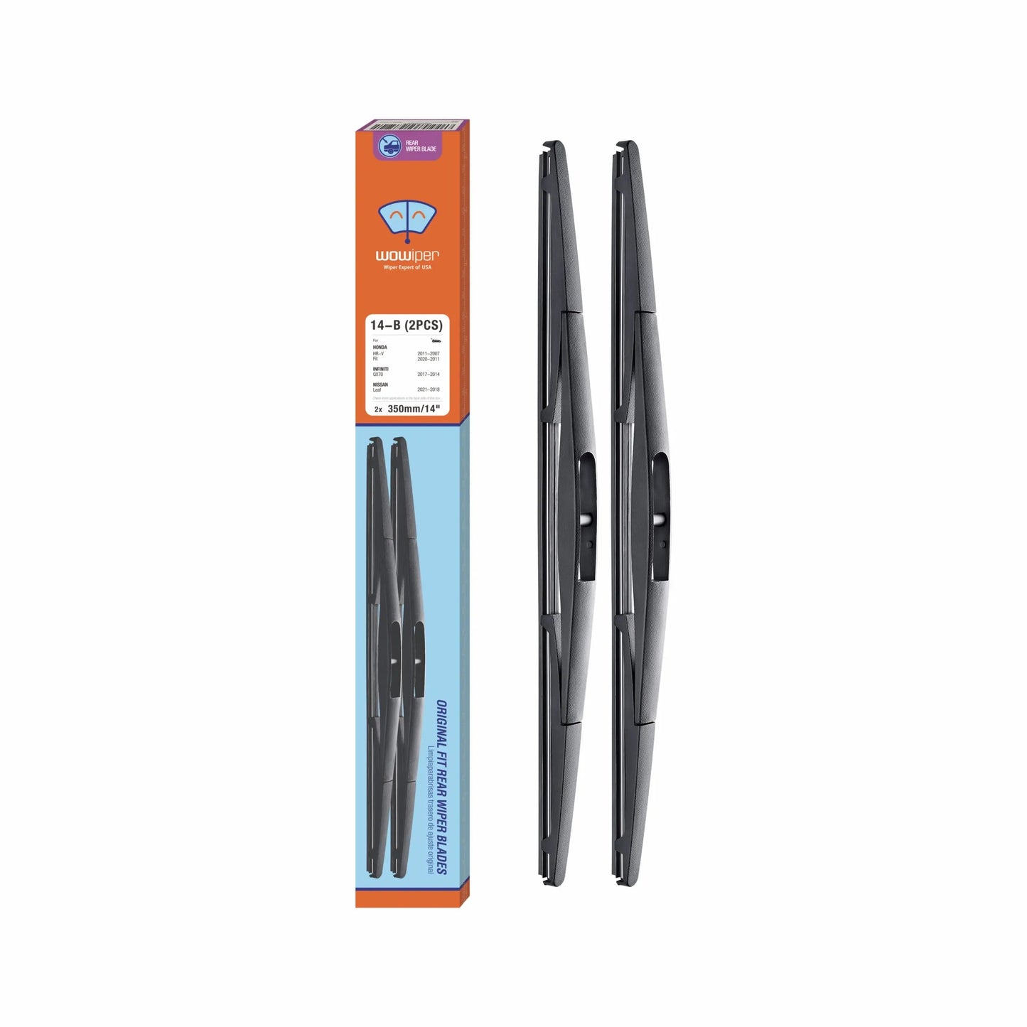 For Genuine Honda 76730-TRN-H01 CRV 2017-2021 Rear Windshield Wiper Blade Replacement, Exact Fit for CR-V 2017 2018 2019 2020 2021 Rear Wiper Arm, WOWIPER Car Wipers, 300mm - 12" + 12 inch (set of 2)