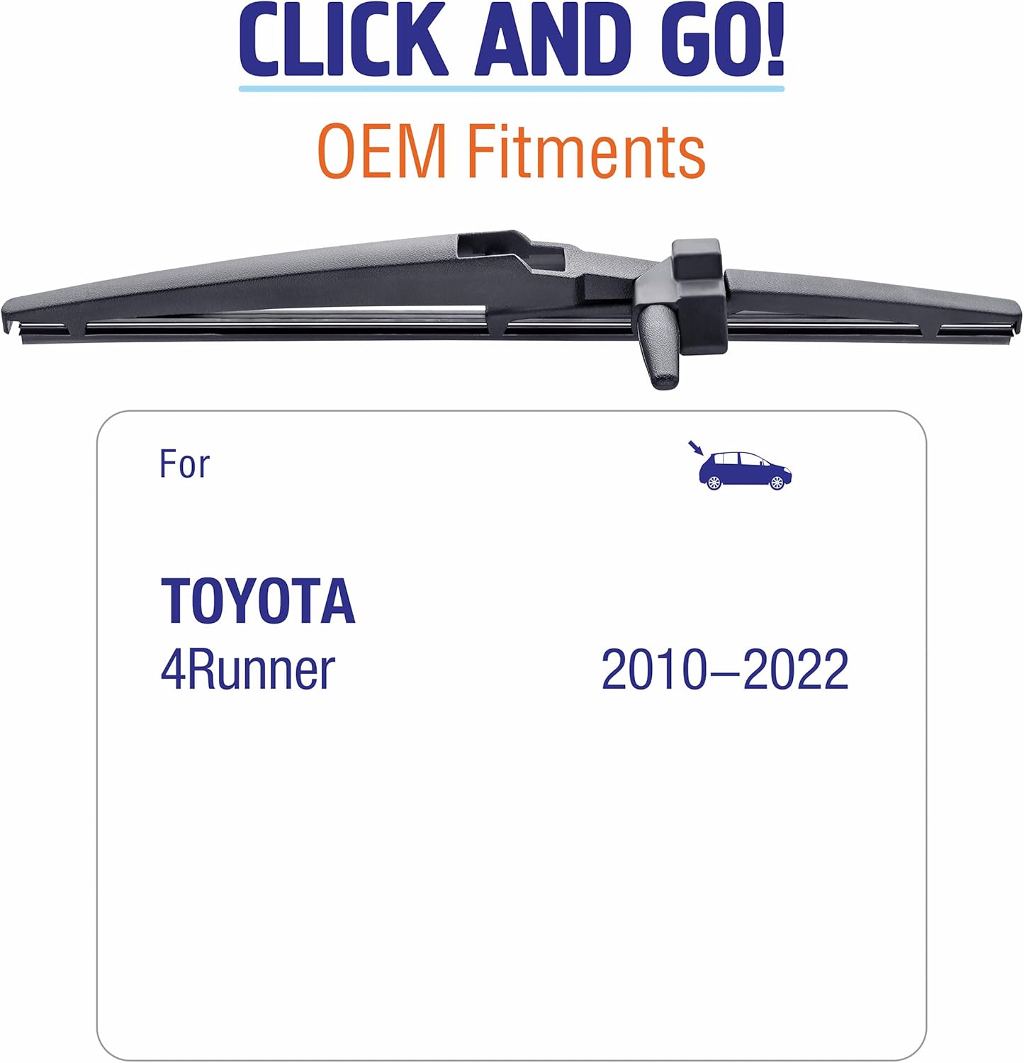 WOWIPER OEM Replacement Rear Wiper Blades 12 Inch For Toyota 4Runne 2010-2020 (12-L)