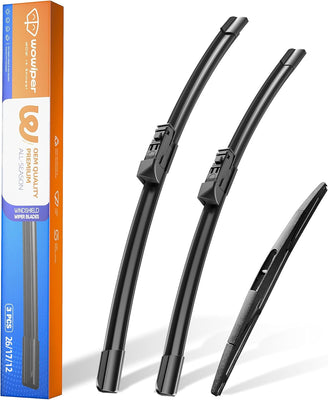 Subaru Forester 2019-2024 Wiper Blades, WOWIPER 26"+17" Front & 14" Rear Wiper Blade Set