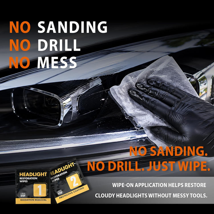 Headlight Restoration Wipes Kit (4+2 Pack)
