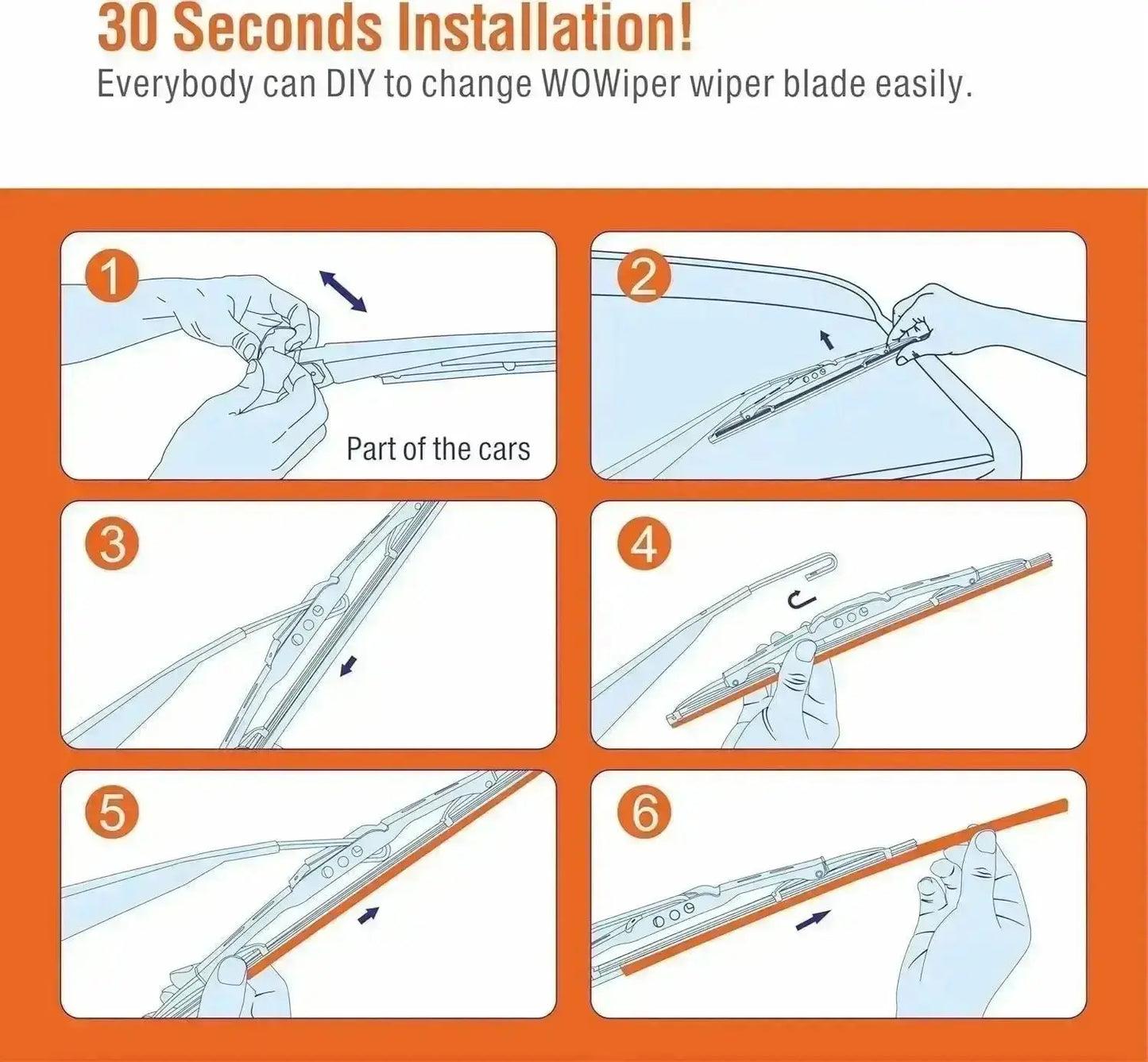 Silicone Windshield Wiper Blades with Rear Wiper Blade for Jeep Grand Cherokee 1999-2004/Jeep Patriot 2007-2016, All-Season Automotive Replacement Windshield Wipers for My Car - 21"+21"+11"