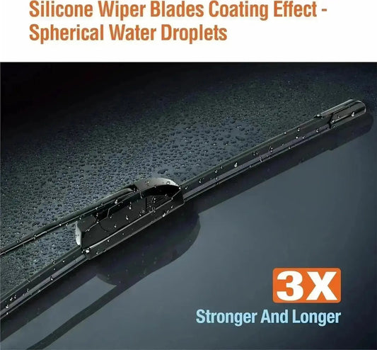 Silicone Windshield Wiper Blades with Rear Wiper Blade for Jeep Grand Cherokee 1999-2004/Jeep Patriot 2007-2016, All-Season Automotive Replacement Windshield Wipers for My Car - 21"+21"+11"