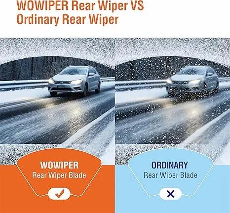 WOWIPER OEM Replacement Rear Wiper Blades 14 Inch For Jeep Cherokee/ Hyundai Accent/ Santa Fe/ Tucson/ Mazda 3 13-10 CX-7 CX-9 (14-A) Wowiper