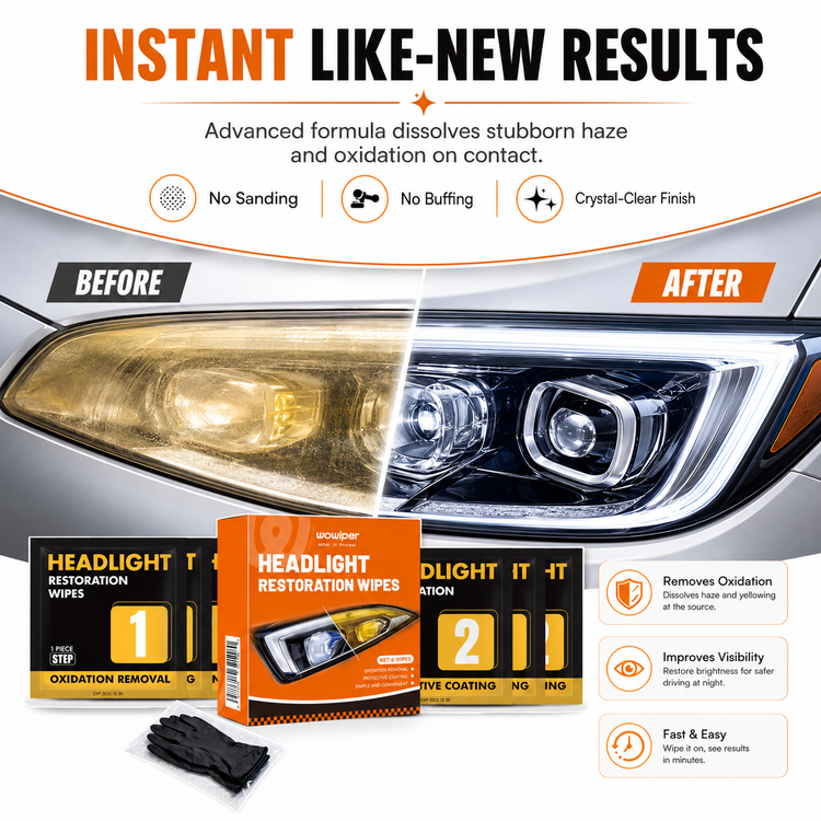 Headlight Restoration Wipes Kit (4+2 Pack)