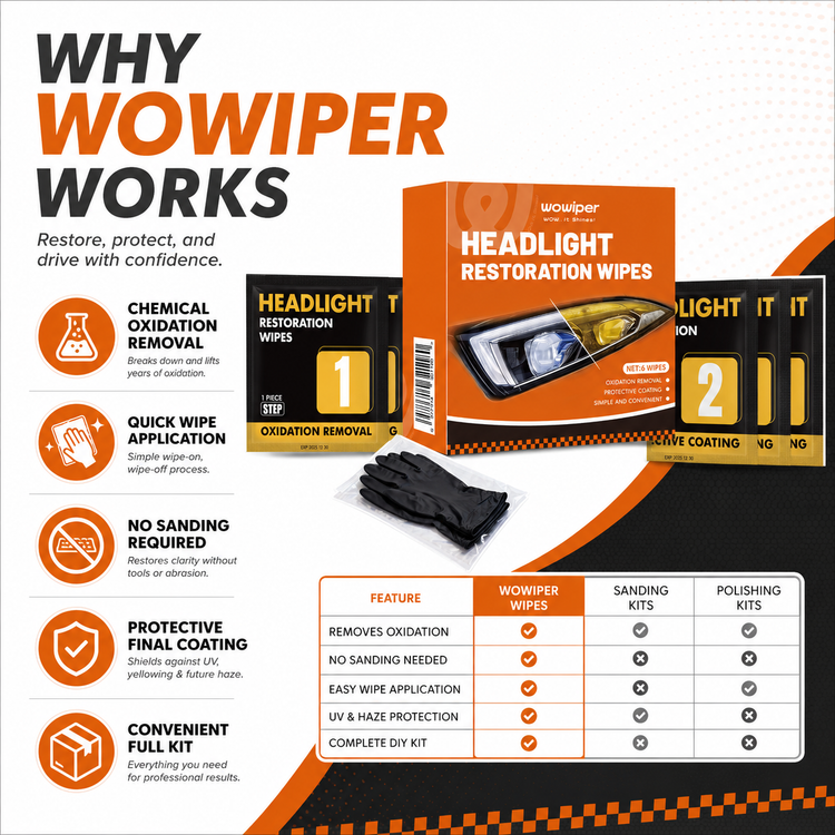 Headlight Restoration Wipes Kit (4+2 Pack)