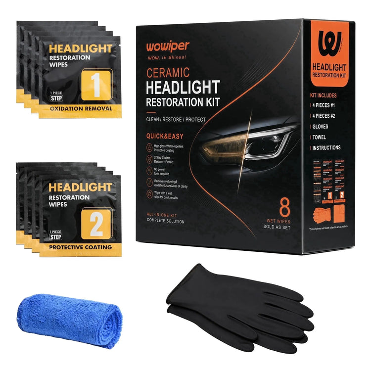 WOWIPER Headlight Restore Kit (8 PCS)
