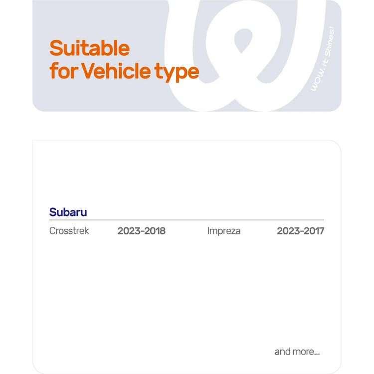 Subaru Crosstrek 2018-2023 Silicone Wiper Blades, WOWIPER Graphene Coated 26"+16"+12" Front & Rear Set
