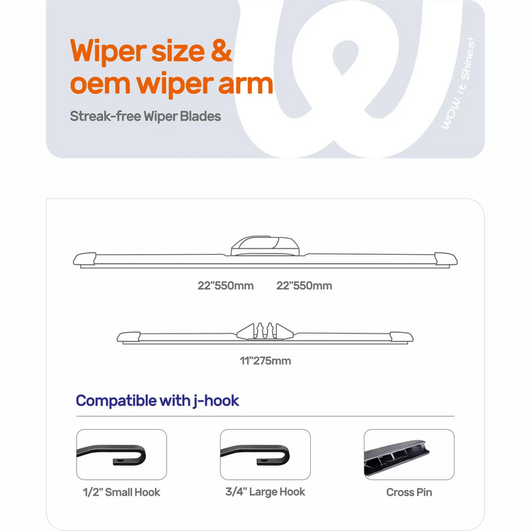 Ford Expedition 2018-2025 Silicone Wiper Blades, WOWIPER Graphene Coated Front & Rear Set