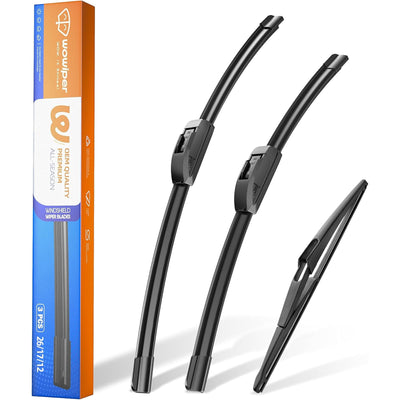 Premium Silicone Wiper Blades (26"+17"+12") | Set of 3 for Nissan Rogue & Pathfinder