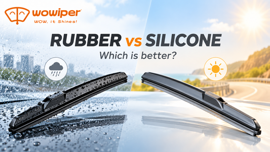 Rubber vs silicone windshield wiper blades for rain and hot weather