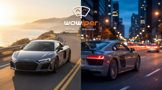 noisy wiper blades caused by dirty windshield oil film