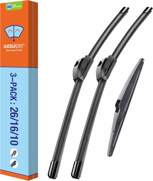 WOWIPER OEM Replacement Wiper Blades For Toyota Rav4 2013-2018 (26''+16''+10'')
