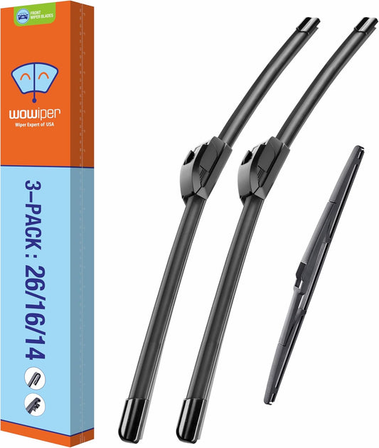 WOWIPER OEM Replacement Wiper Blades For Mazda CX7 CX-7 2007-2012/ Hyundai Tucson 2016-2021 (26''+16''+14'')