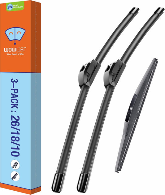 WOWIPER OEM Replacement Wiper Blades For Honda HRV H-RV 2016-2022 (26''+18''+10'')