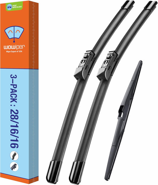 WOWIPER OEM Replacement Wiper Blades For Toyota Prius 2016-2022 (28''+16''+16'' for D-PTB)