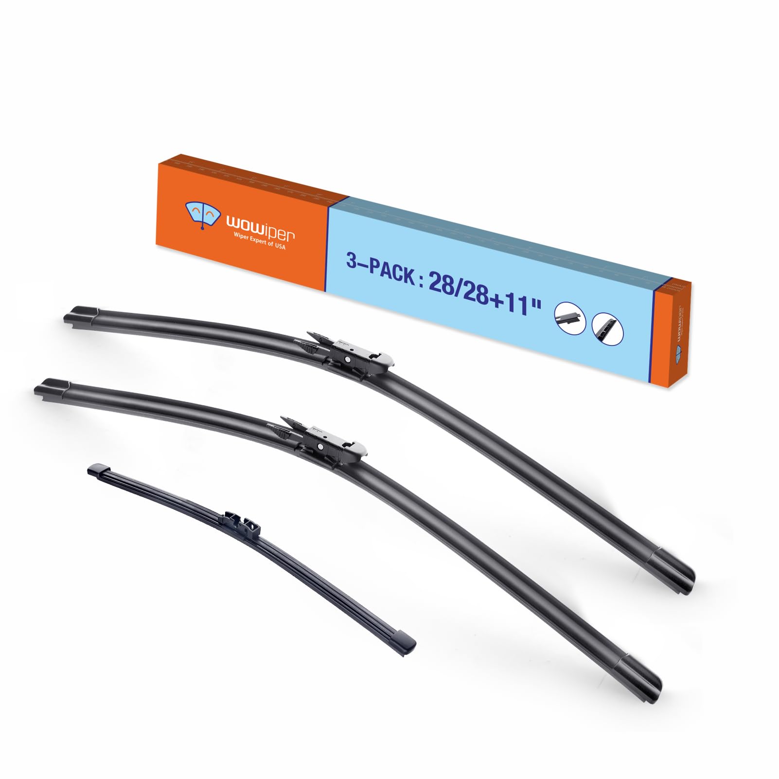 OEM 26"16" U/J-Hook Automotive Replacement Windshield Wiper Blades for My Car Superior All-Season Front Windshield Wiper Blade(Set of 2)