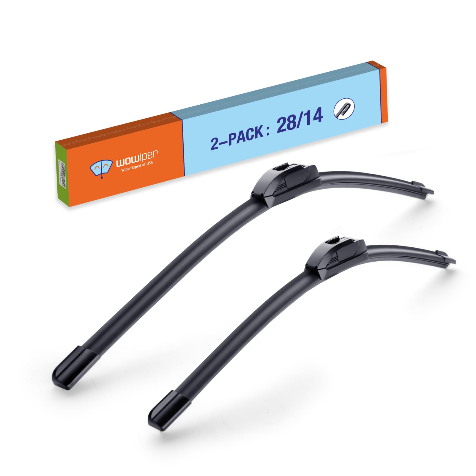 OEM 26"16" U/J-Hook Automotive Replacement Windshield Wiper Blades for My Car Superior All-Season Front Windshield Wiper Blade(Set of 2)