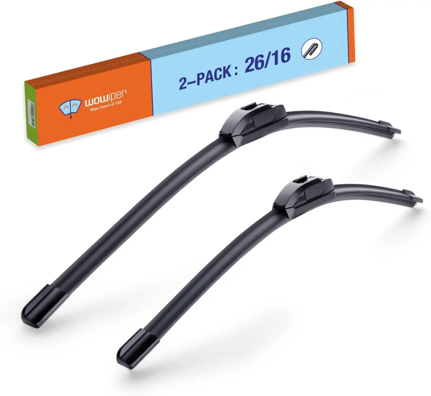 OEM 26"16" U/J-Hook Automotive Replacement Windshield Wiper Blades for My Car Superior All-Season Front Windshield Wiper Blade(Set of 2)