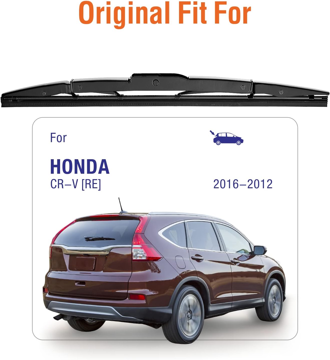 WOWIPER OEM Replacement Rear Wiper Blades 13 Inch For Honda CRV 2012-2016 (13")