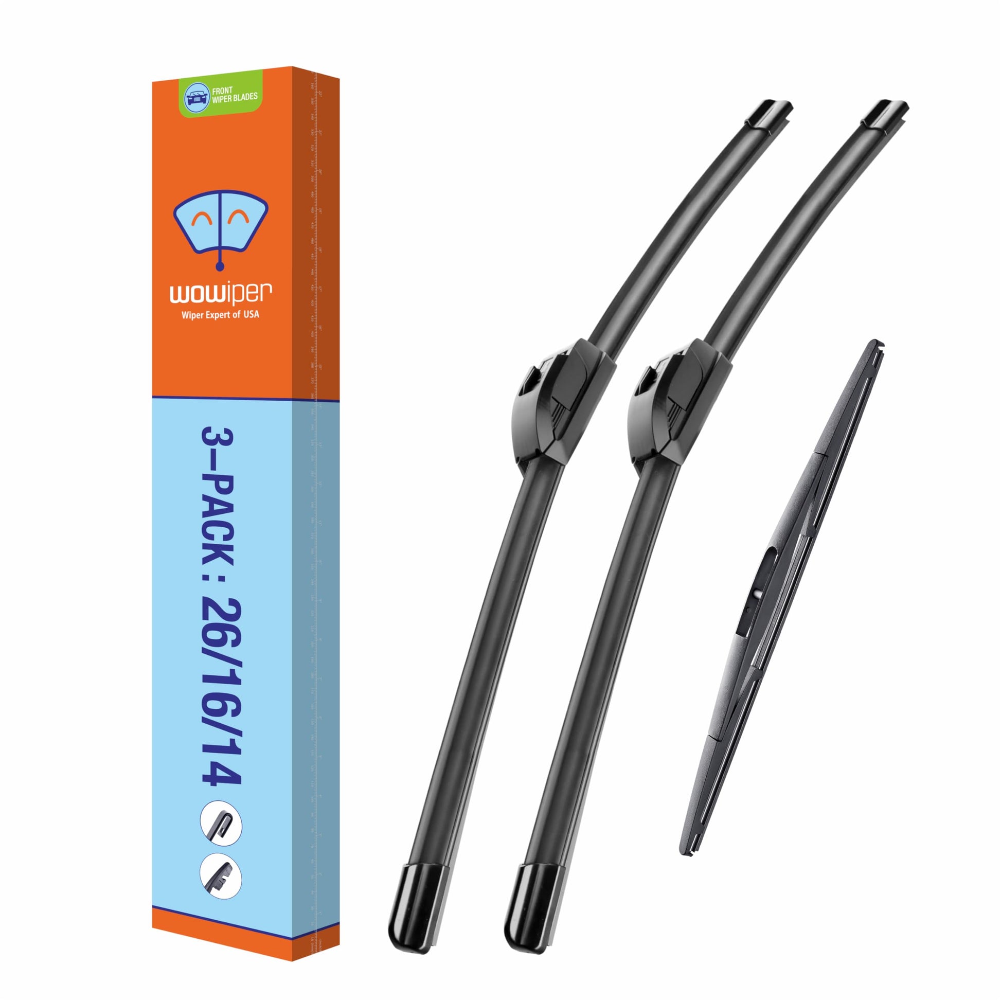 OEM 26"16" U/J-Hook Automotive Replacement Windshield Wiper Blades for My Car Superior All-Season Front Windshield Wiper Blade(Set of 2)