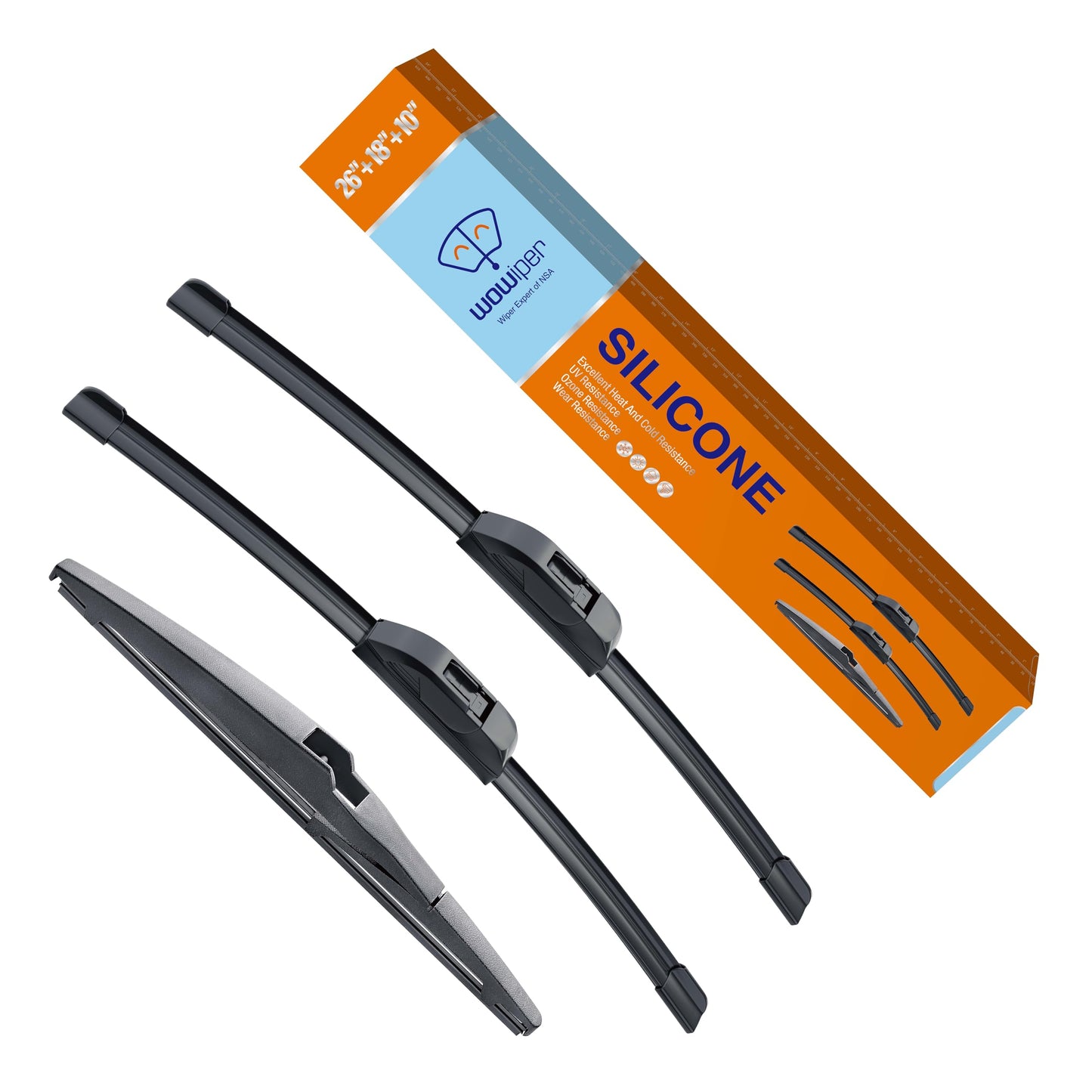 Silicone Windshield Wiper Blades with Rear Wiper Blade for Jeep Grand Cherokee 1999-2004/Jeep Patriot 2007-2016, All-Season Automotive Replacement Windshield Wipers for My Car - 21"+21"+11"