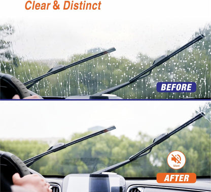 WOWIPER OEM Replacement Wiper Blades For Ford Escape 2013-2019 (28''+28''+11'' for Pinch Tab)