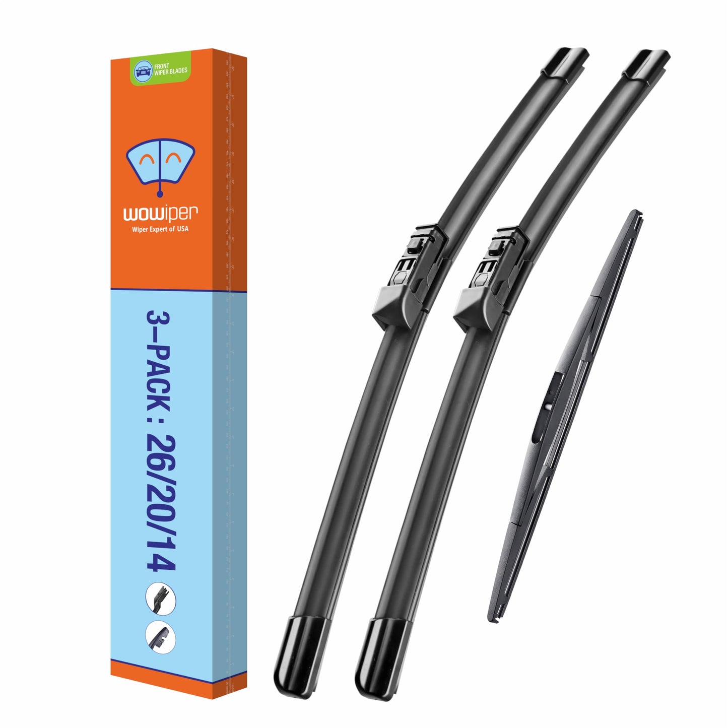 OEM 26"16" U/J-Hook Automotive Replacement Windshield Wiper Blades for My Car Superior All-Season Front Windshield Wiper Blade(Set of 2)