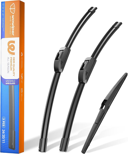 Toyota 4Runner 2010-2022 Wiper Blades, WOWIPER 24"+20" Front & 12" Rear Set