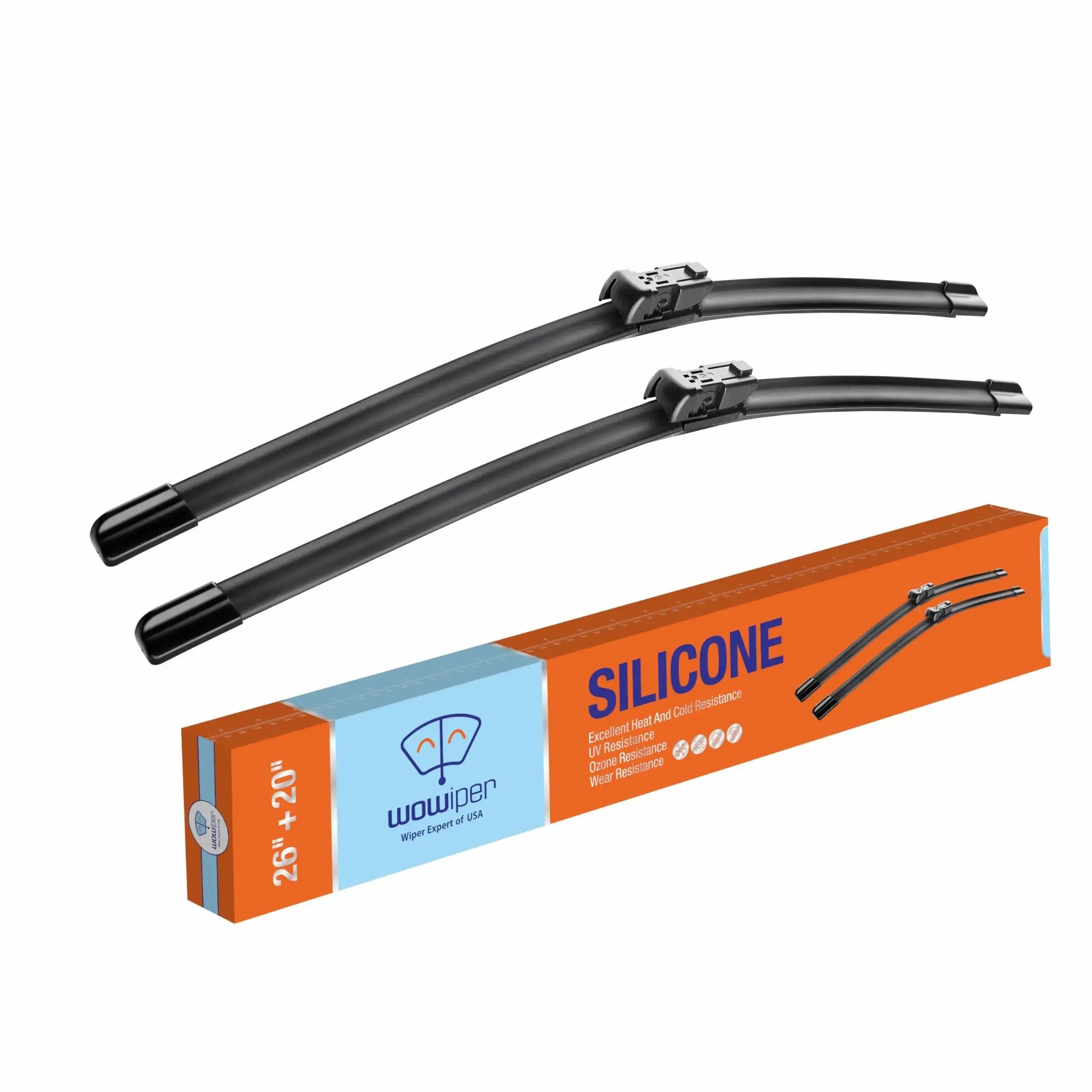 2MPLASTIC Front Windshield Wiper Blades For Volvo XC60 (2010-2017) & XC70 (2008-2016) - 26" & 20"