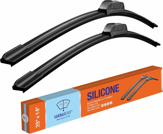 OEM 28"14" Silicone Wiper Blade Replacement for Toyota Corolla 2023 2022 2021 2020/HYUNDAI Elantra 2016-2011 Superior All-Seasons Windshield Wiper Blade(Set of 2)