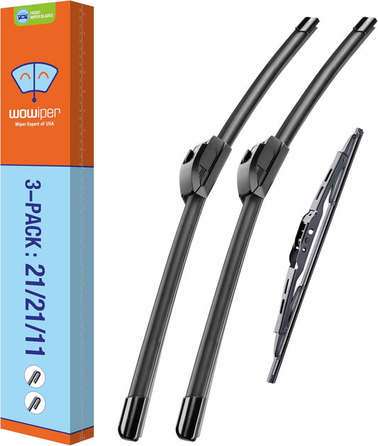 WOWIPER OEM Replacement Wiper Blades For Jeep Grand Cherokee 1999-2004/ Jeep Patriot 2007-2016 (21''+21''+11'')