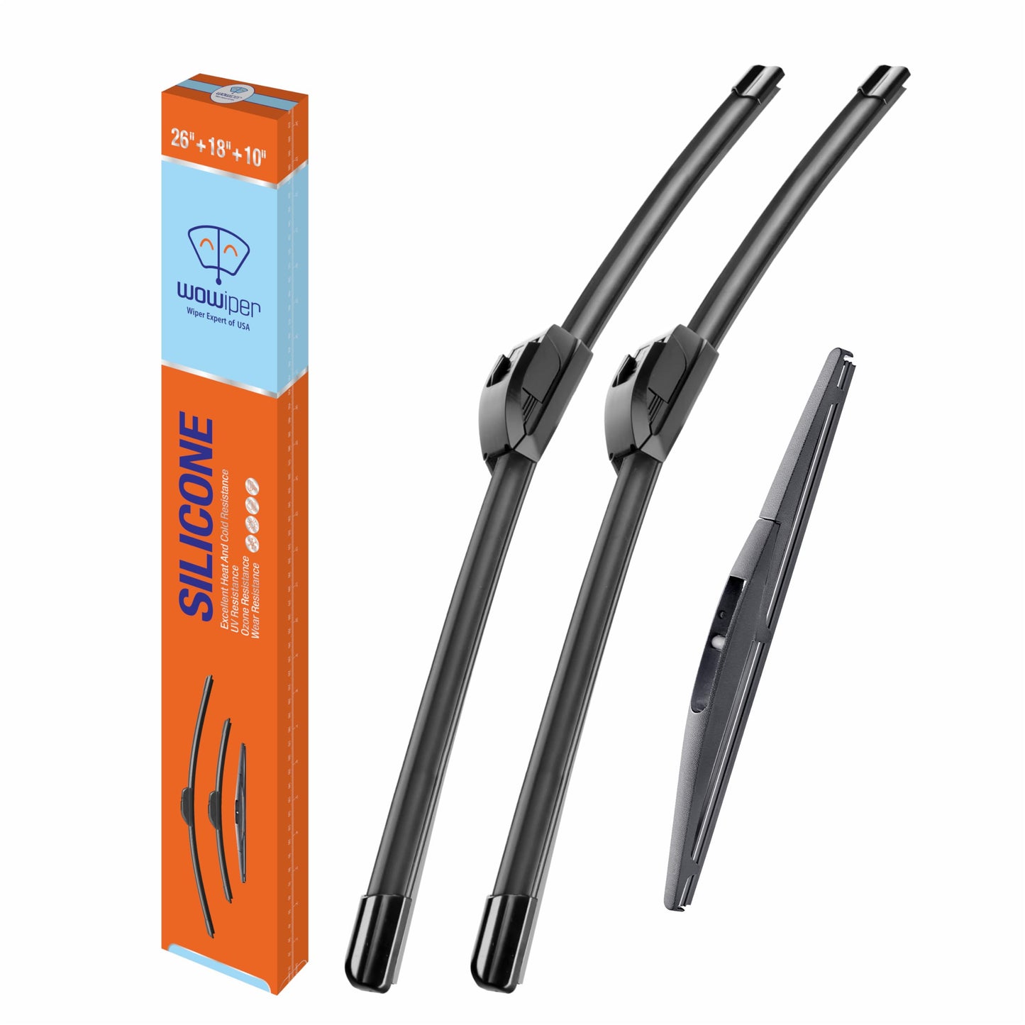 Silicone Windshield Wiper Blades with Rear Wiper Blade for Jeep Grand Cherokee 1999-2004/Jeep Patriot 2007-2016, All-Season Automotive Replacement Windshield Wipers for My Car - 21"+21"+11"