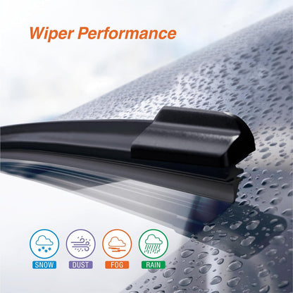 WOWIPER OEM Replacement Wiper Blades For Ford Escape 2013-2019 (28''+28''+11'' for Pinch Tab)