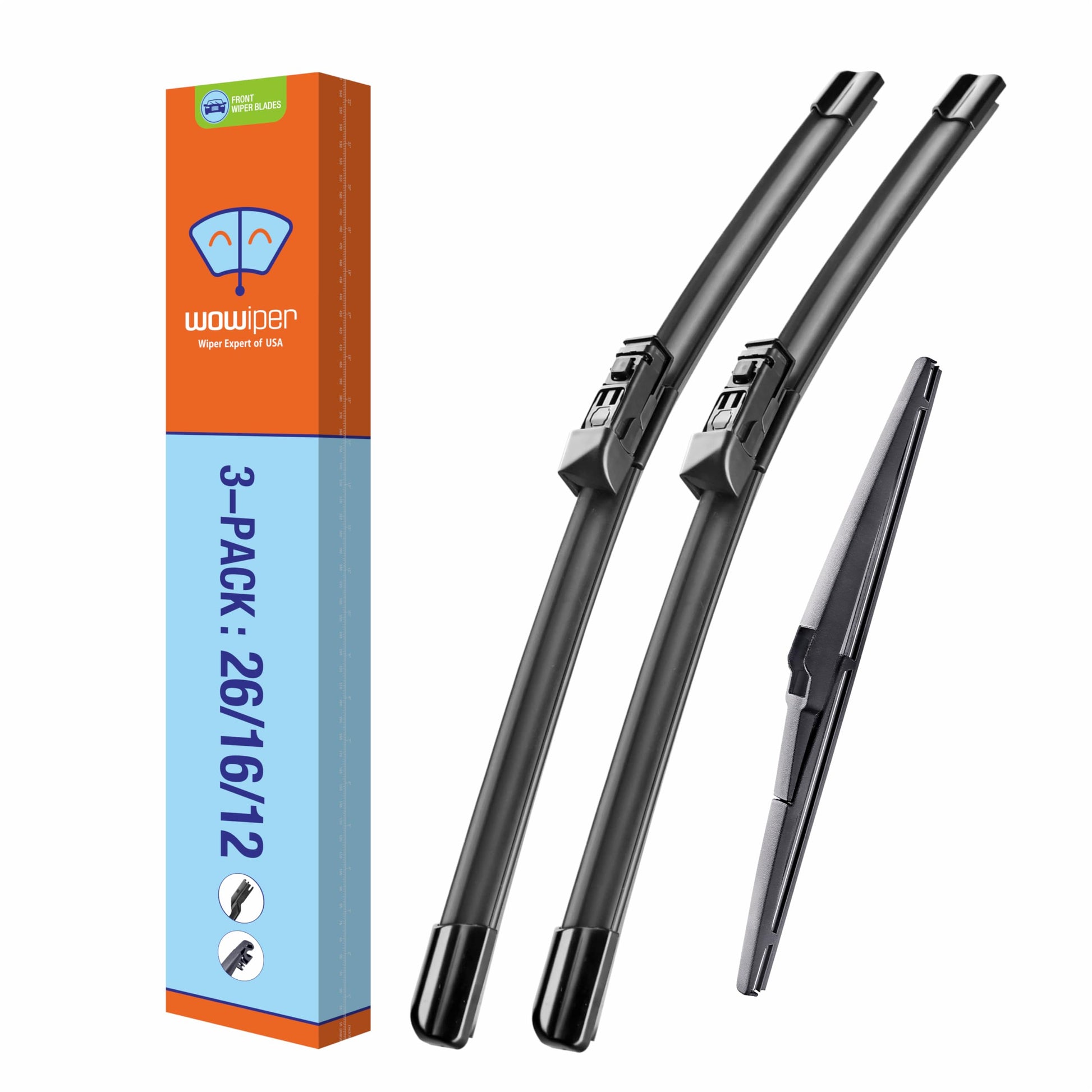 OEM 26"16" U/J-Hook Automotive Replacement Windshield Wiper Blades for My Car Superior All-Season Front Windshield Wiper Blade(Set of 2)