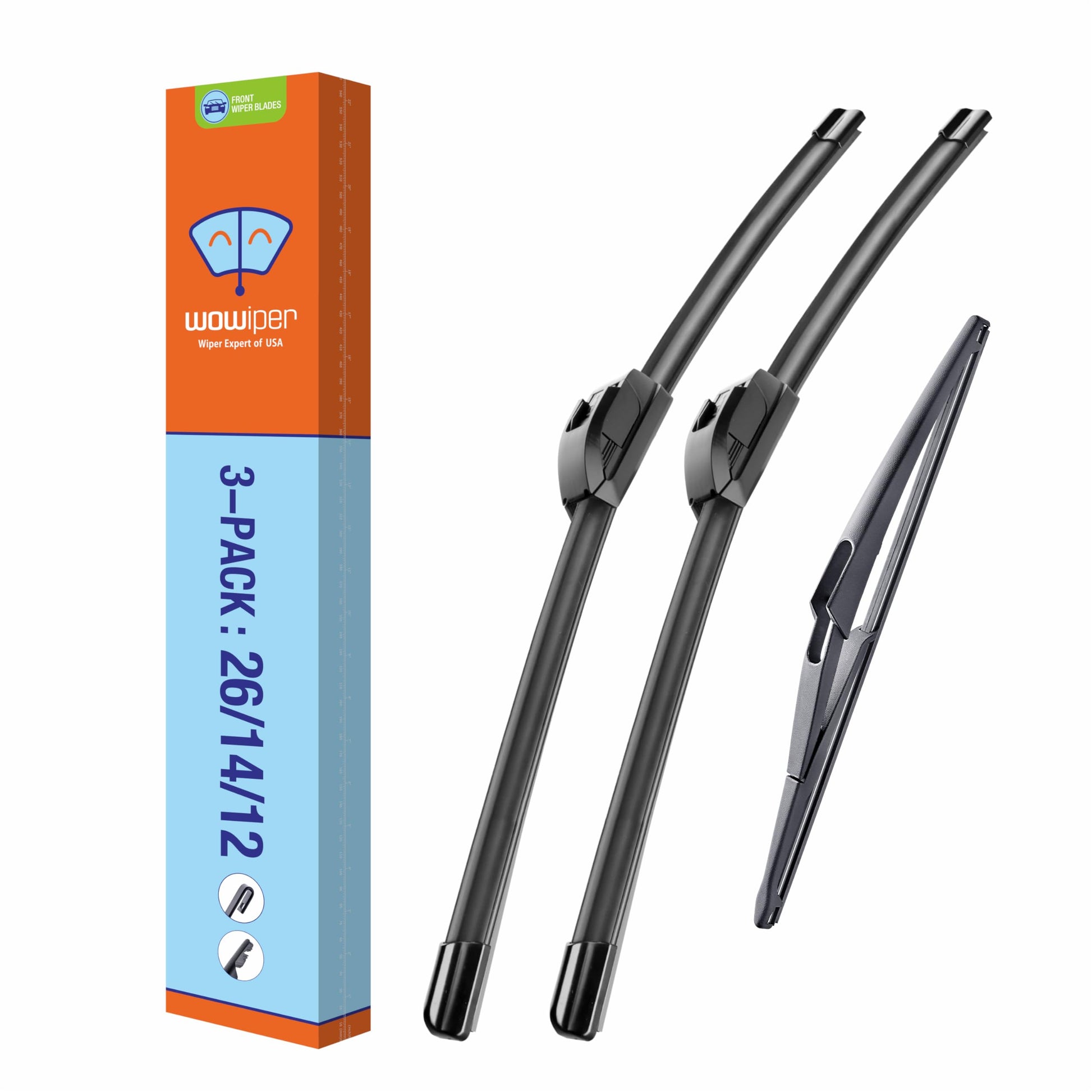 OEM 26"16" U/J-Hook Automotive Replacement Windshield Wiper Blades for My Car Superior All-Season Front Windshield Wiper Blade(Set of 2)