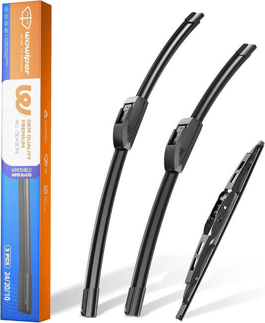 Chevy Traverse 2018-2023 Wiper Blades, WOWIPER 24"+20" Front & 10" Rear Wiper Blade Set