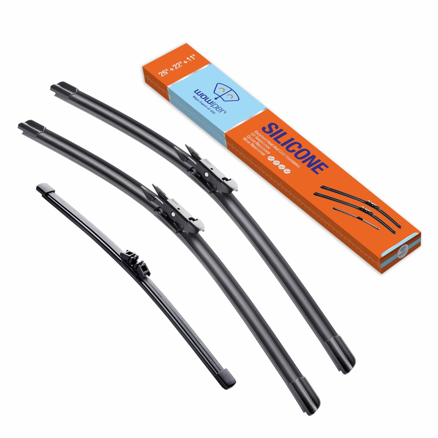 Silicone Windshield Wiper Blades with Rear Wiper Blade for Jeep Grand Cherokee 1999-2004/Jeep Patriot 2007-2016, All-Season Automotive Replacement Windshield Wipers for My Car - 21"+21"+11"