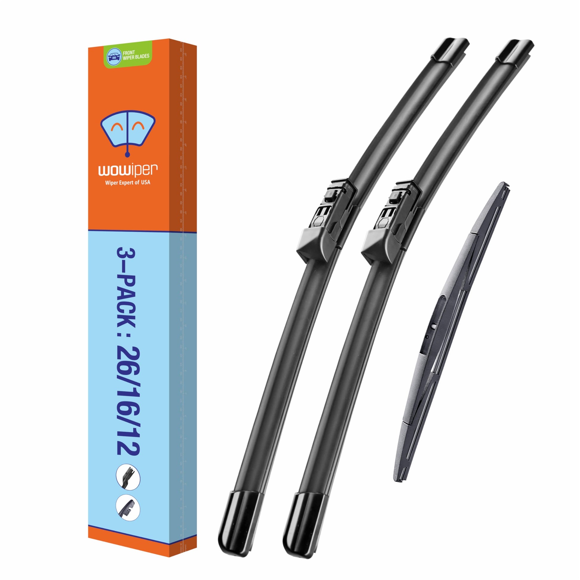 OEM 26"16" U/J-Hook Automotive Replacement Windshield Wiper Blades for My Car Superior All-Season Front Windshield Wiper Blade(Set of 2)