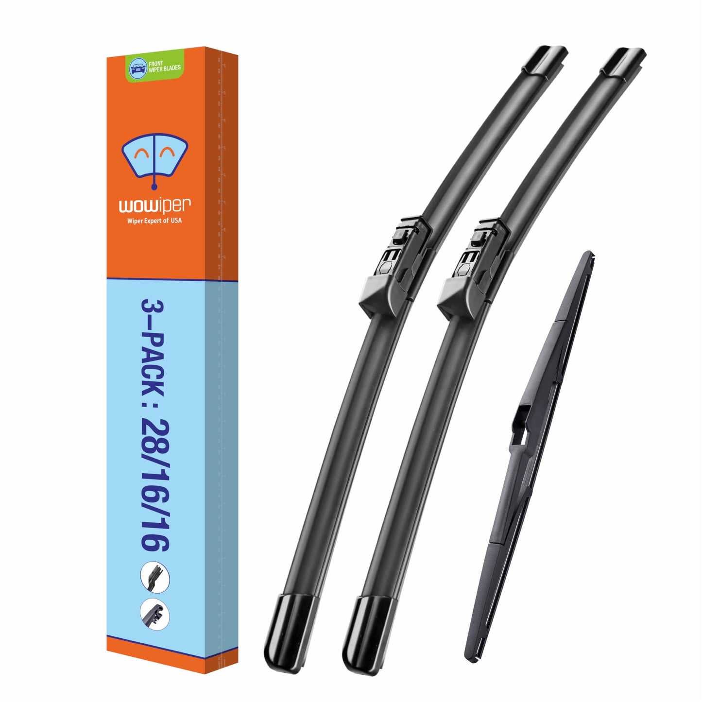 OEM 26"16" U/J-Hook Automotive Replacement Windshield Wiper Blades for My Car Superior All-Season Front Windshield Wiper Blade(Set of 2)