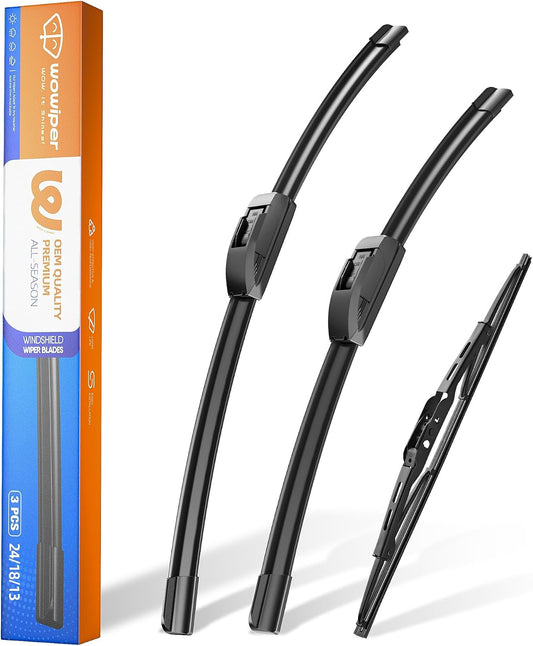 Chevy Equinox 2018-2021 Wiper Blades, WOWIPER 24"+18" Front & 13" Rear Set