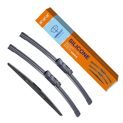 Silicone Windshield Wiper Blades with Rear Wiper Blade for Jeep Grand Cherokee 1999-2004/Jeep Patriot 2007-2016, All-Season Automotive Replacement Windshield Wipers for My Car - 21"+21"+11"