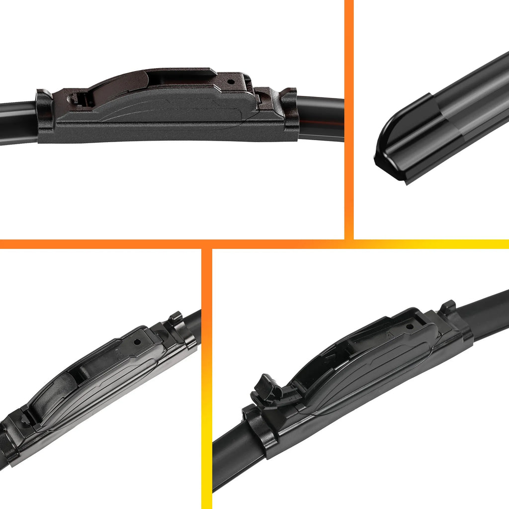 Toyota Camry 2018-2024 & Highlander 2008-2019 Windshield Wiper Blades, WOWIPER 26"+20" J/U Hook Beam Wipers, Quiet Streak-Free All-Season Front Replacement, 2 Pack