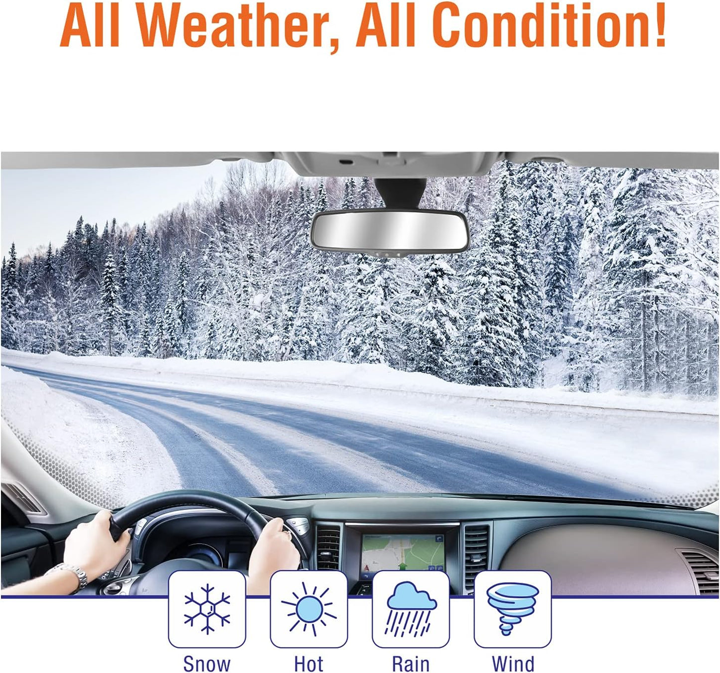 WOWIPER Silicone Windshield Wiper Blades For Chevrolet Venture/ Camaro/ Ram/ Dodge Ram (24''+24'')