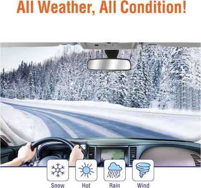WOWIPER Silicone Windshield Wiper Blades For Chevrolet Venture/ Camaro/ Ram/ Dodge Ram (24''+24'')