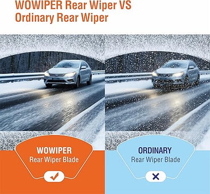 WOWIPER OEM Replacement Rear Wiper Blades 14 Inch For Jeep Cherokee/ Hyundai Accent/ Santa Fe/ Tucson/ Mazda 3 13-10 CX-7 CX-9 （14-A）