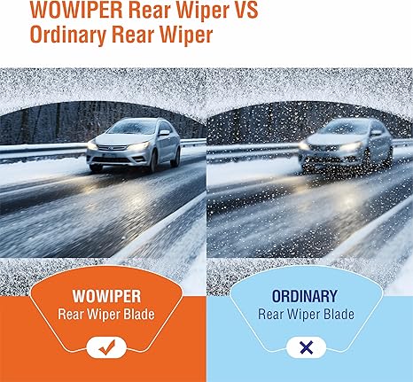 WOWIPER OEM Replacement Rear Wiper Blades 14 Inch For Jeep Cherokee/ Hyundai Accent/ Santa Fe/ Tucson/ Mazda 3 13-10 CX-7 CX-9 （14-A）