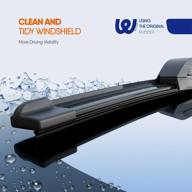 Toyota Corolla 2009-2019, RAV4 2013-2023, Honda Accord 2019-2022 & CR-V 2012-2016 26"+16" Windshield Wiper Blades, WOWIPER Conventional J/U Hook Wipers, Quiet All-Season Front Replacement