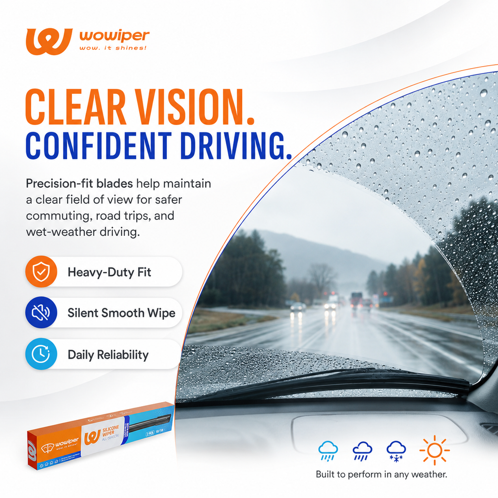 Jeep Commander 2006-2010 Wiper Blades, Wowiper Premium 18"+18" Front Windshield Set (Pack of 2)
